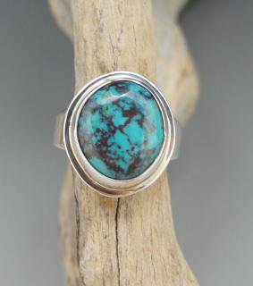 Navajo Tommy Jackson Bisbee Turquoize Ring