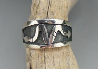 Hopi Todd Hoyungwa Snake Overlay Ring