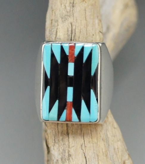 Zuni Charlotte Dishta Inlay Ring - 練馬のインディアンジュエリー ...