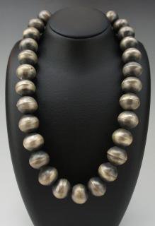 Navajo Silver Ball Beads Necklace