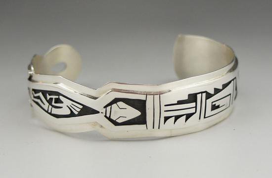 Hopi Berra Tawahongva Overlay Bracelet - 練馬のインディアンジュエリー・雑貨のお店 Little  Pinetree Trading Post