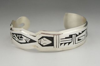 Hopi Berra Tawahongva Overlay Bracelet