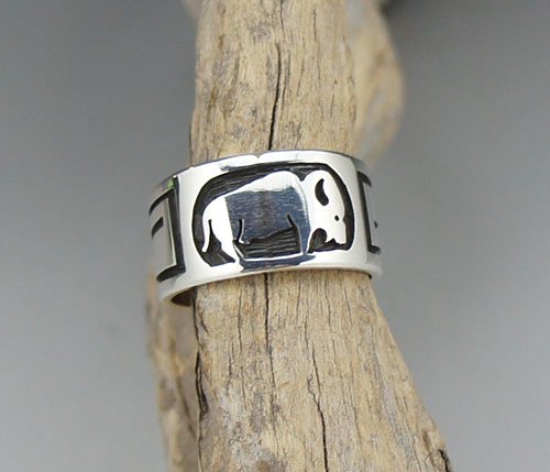 Hopi Sidney Arawnaya Overlay Ring - 練馬のインディアンジュエリー・雑貨のお店 Little Pinetree  Trading Post