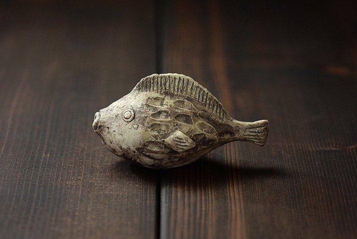 宮崎孝彦の「魚G（彫りウロコ）」のオブジェ