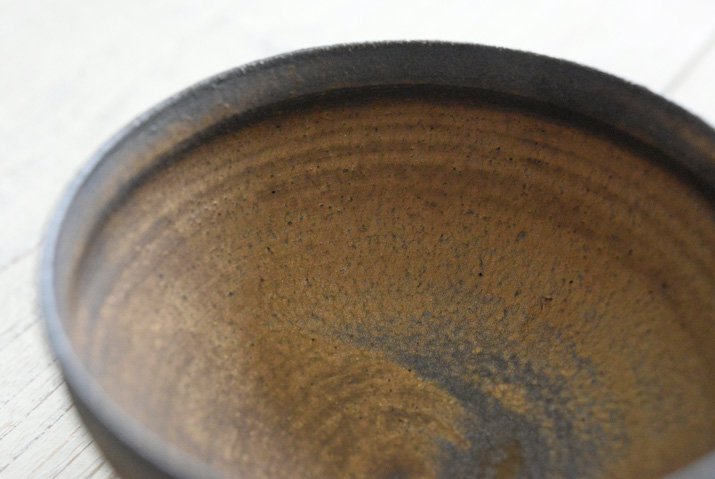 水野幸一「銅彩釉 飯碗」の細部