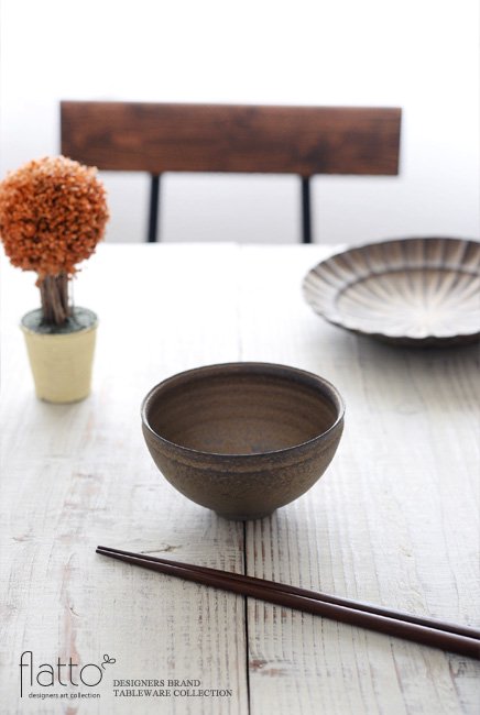 水野幸一の銅彩釉 姫茶碗でテーブルコーディネート