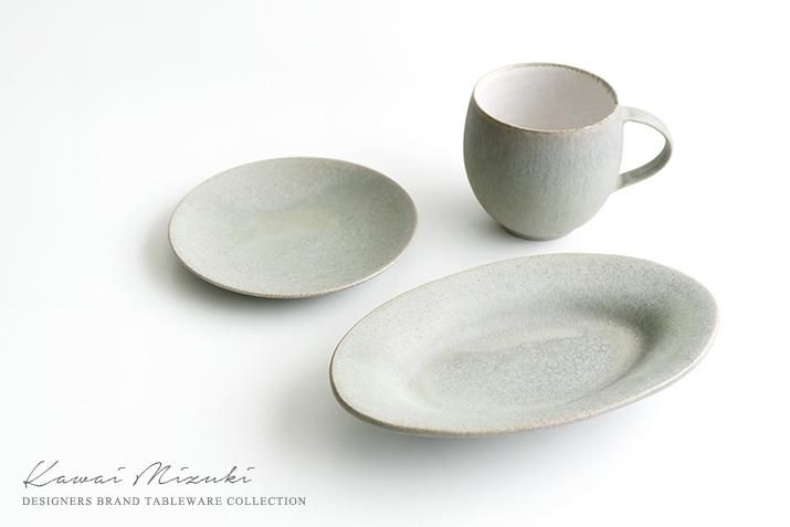 陶芸作家 河合美月さん小皿 グレーφ145mm 14cm 4枚セット 美品 河合美月|作家のうつわ通販|和食器セレクトショップflatto