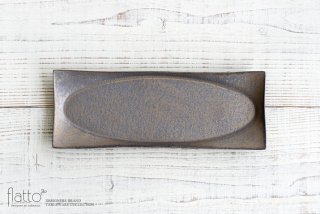 水野幸一｜銅彩釉スクエアオーバルプレート（小）