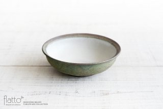 福井亜紀｜17cm丸鉢（緑砂）