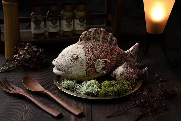 宮崎孝彦｜サカナカマ（ウロコ・タイみたい）｜オブジェ｜作家のうつわ