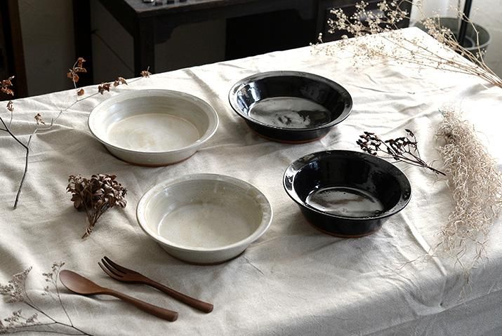 市野耕｜白釉 グラタン皿8寸｜作家のうつわ通販｜和食器セレクト