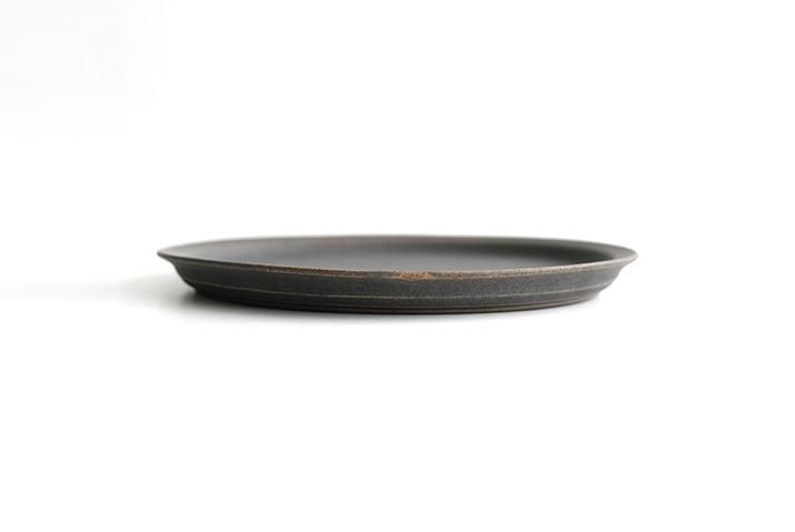 福井亜紀｜灰煙 丸皿28cm｜作家のうつわ通販｜和食器セレクト