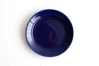 高橋燎（つちこねる製陶所）｜瑠璃釉 リム皿18cm