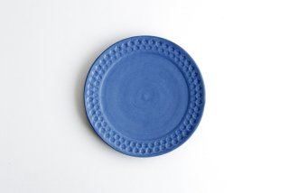 武曽健一｜印花5.5寸皿（青）｜和食器