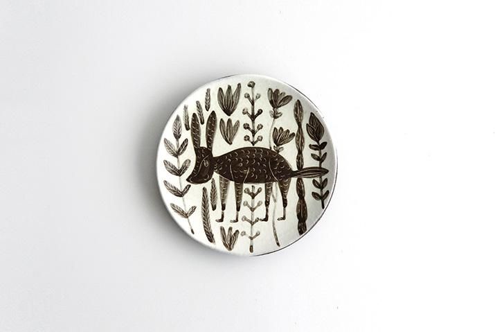 矢島操作 絵変わり六種 『遠き街プレート』手描き平皿 矢島操作 絵変わり六種 『遠き街プレート』手描き平皿