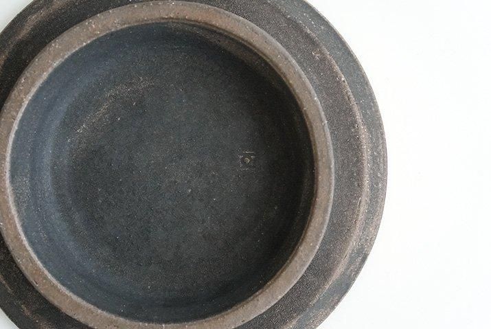 福井亜紀｜灰煙 しのぎコンポート皿22cm｜作家のうつわ通販｜和