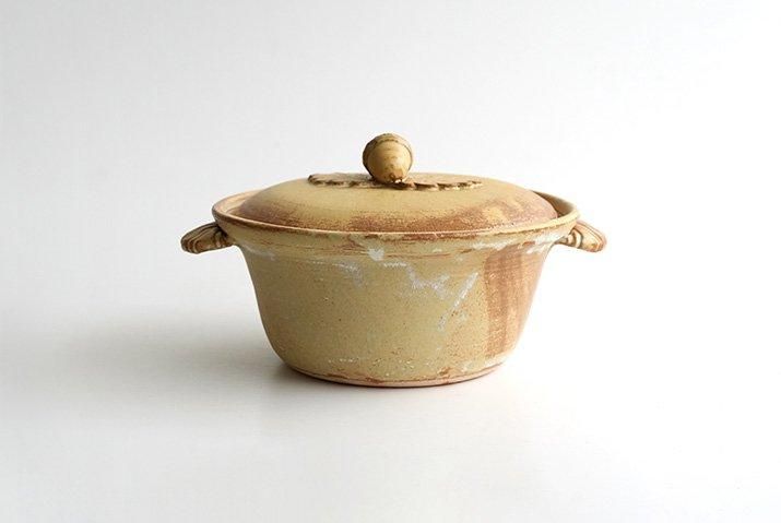 石渡磨美｜6号土鍋どんぐり仕様（白）｜作家のうつわ通販｜和食器