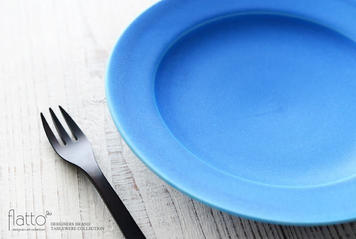 東一仁｜ブルー リムプレート8寸｜作家のうつわ通販｜和食器セレクト