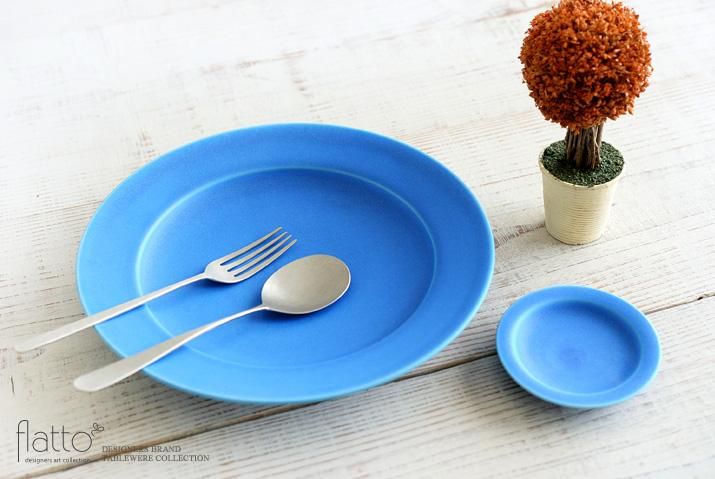 東一仁｜ブルー リムプレート8寸2枚セット 東一仁｜ブルー リムプレート8寸｜作家のうつわ通販｜和食器