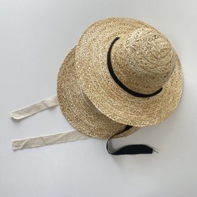 STRAW HAT  blackivory RIBBON