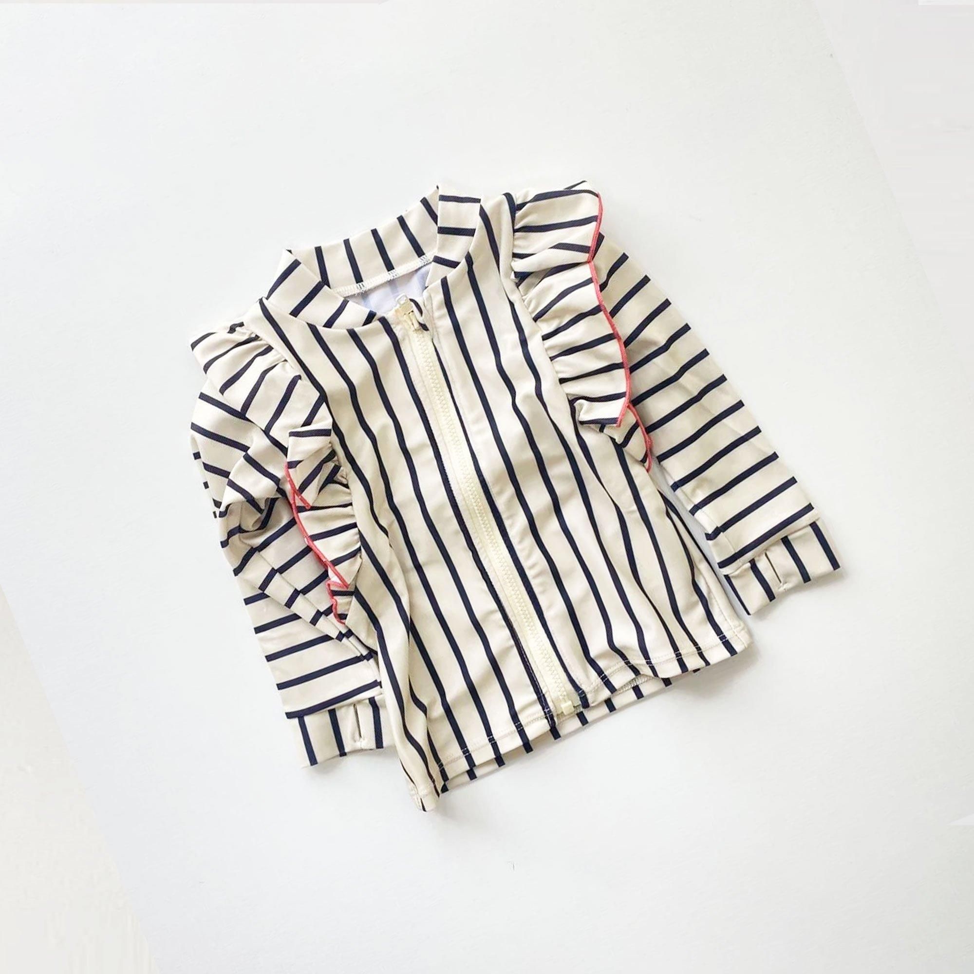 STRIPE FRILL rash gard