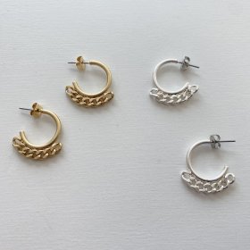 chain half ring pierce