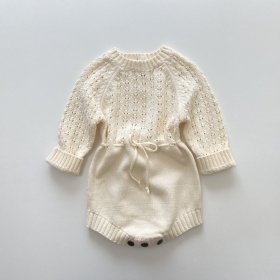 IVORY knit ami rompers