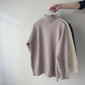 OTONA/ Turtleneck knit sweater 3col