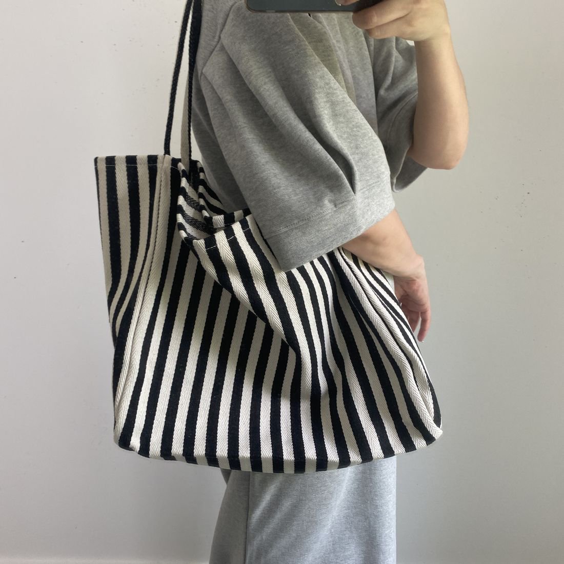 OTONA/STRIPE square BAG