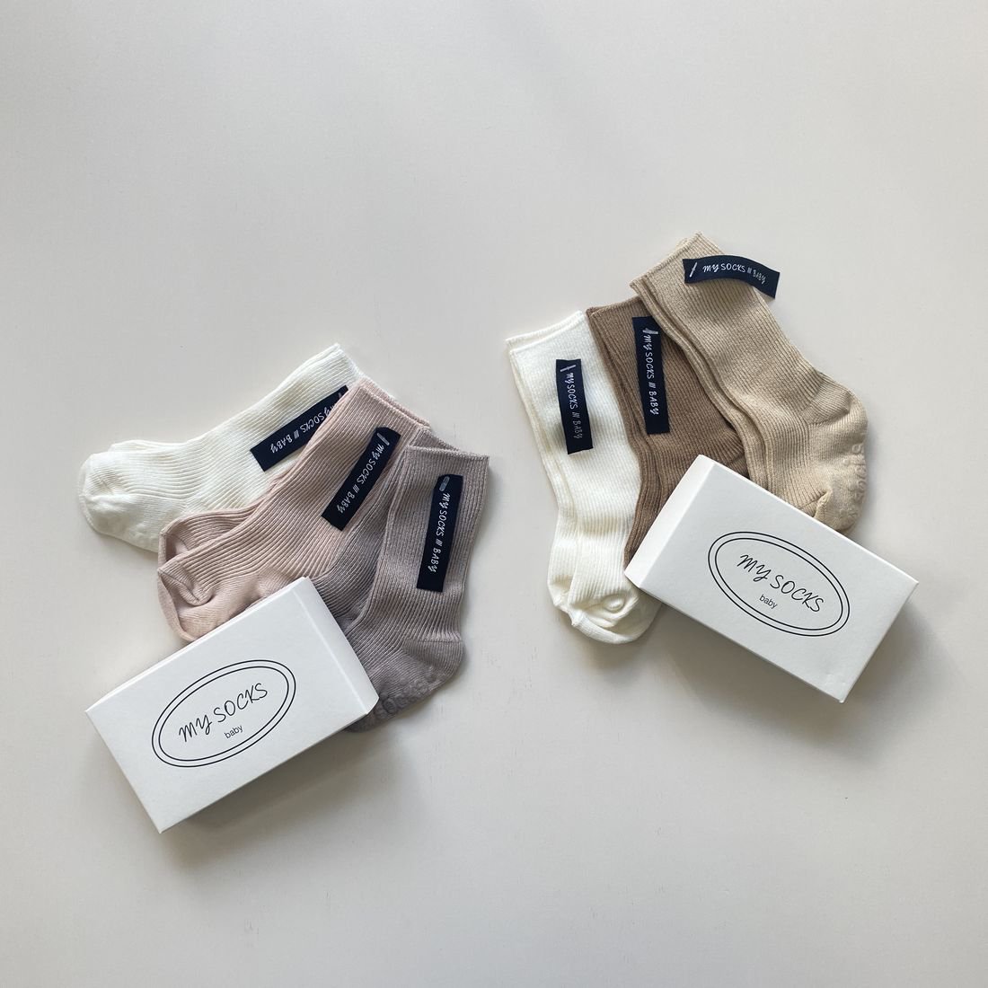 BABY RIB SOCKSBOX 2col