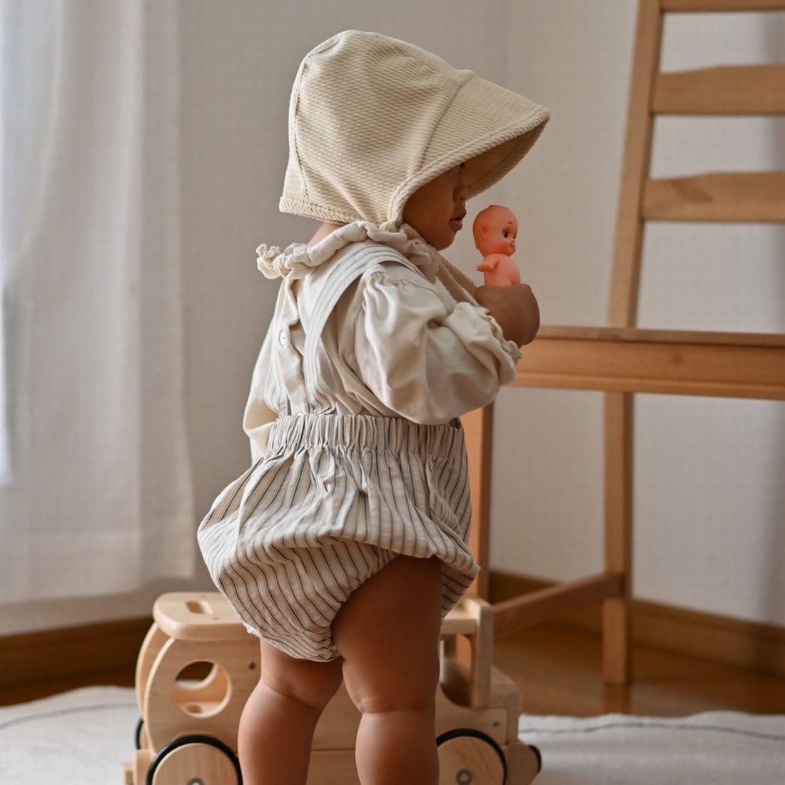 9/15まで 新品papier 25AW Lily sailor rompers VTG Lily Kids Overall Romper Blue Nautical Ancors Sail Boats