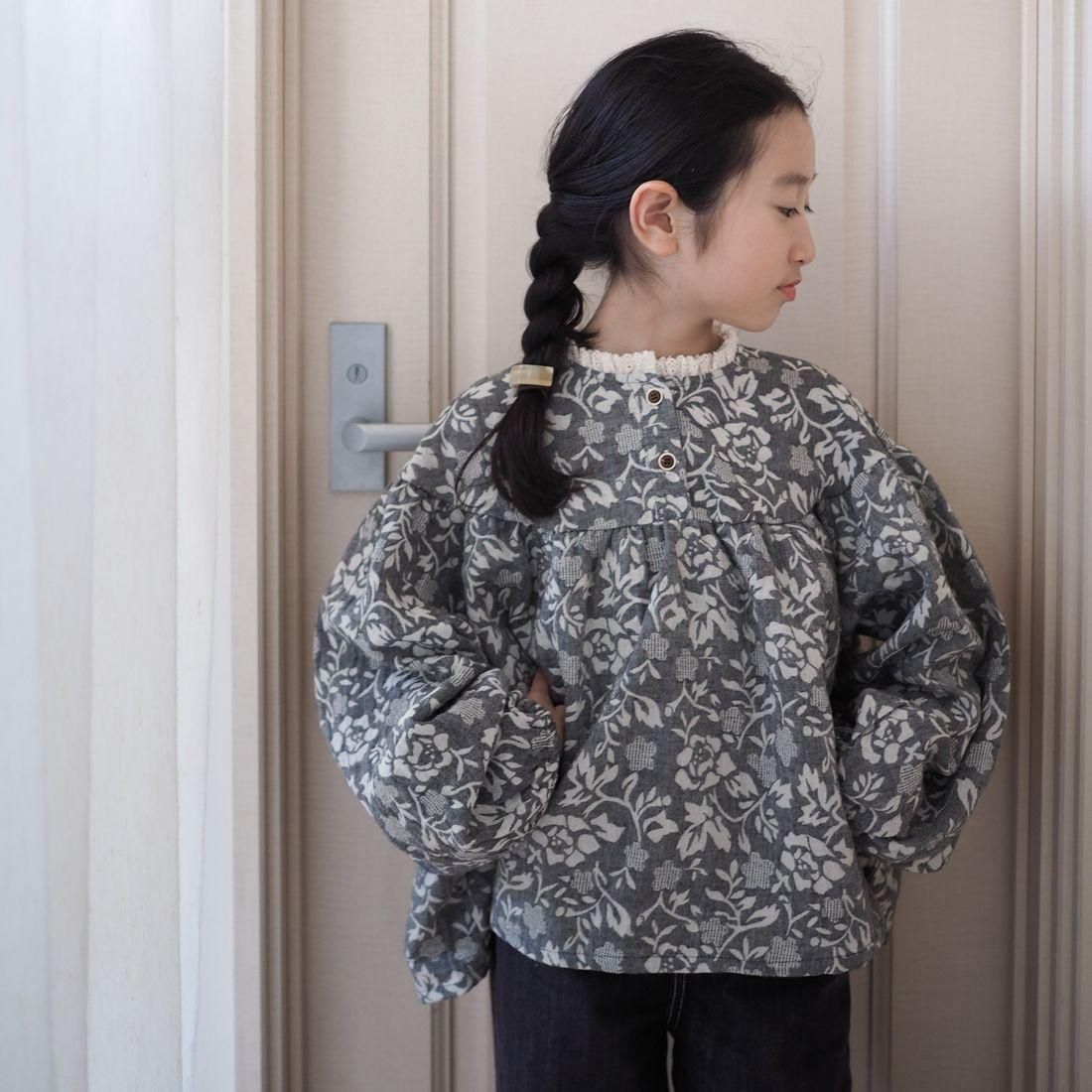 Gray jacquard Blouse 10-1