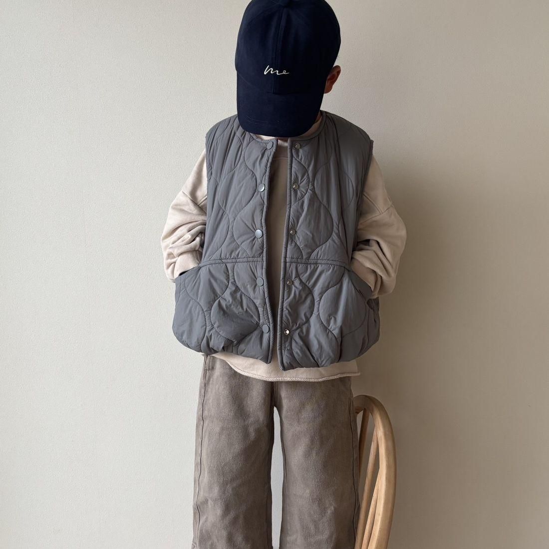 GRAY quilt downvest11-2