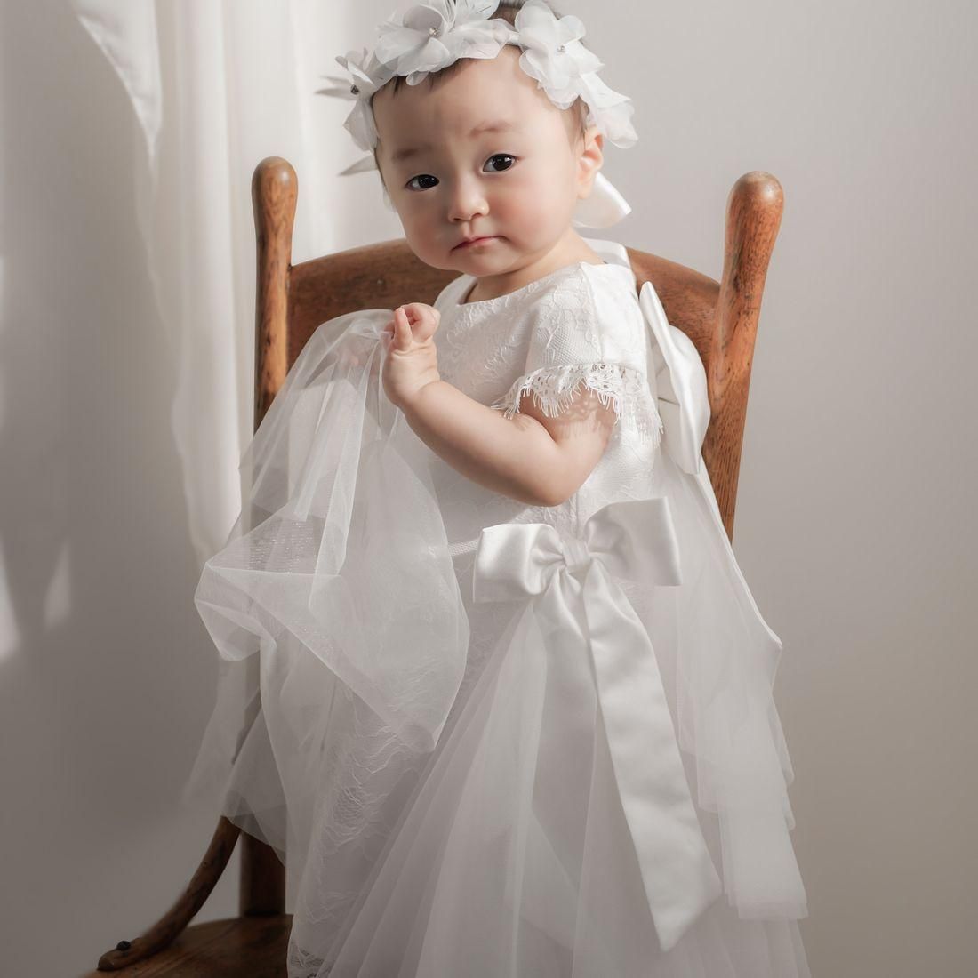 dress/ WHITE ribbon 12-2