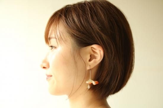 Origami Jewelry 有澤悠河 作 「金魚」 ピアス／イヤリング