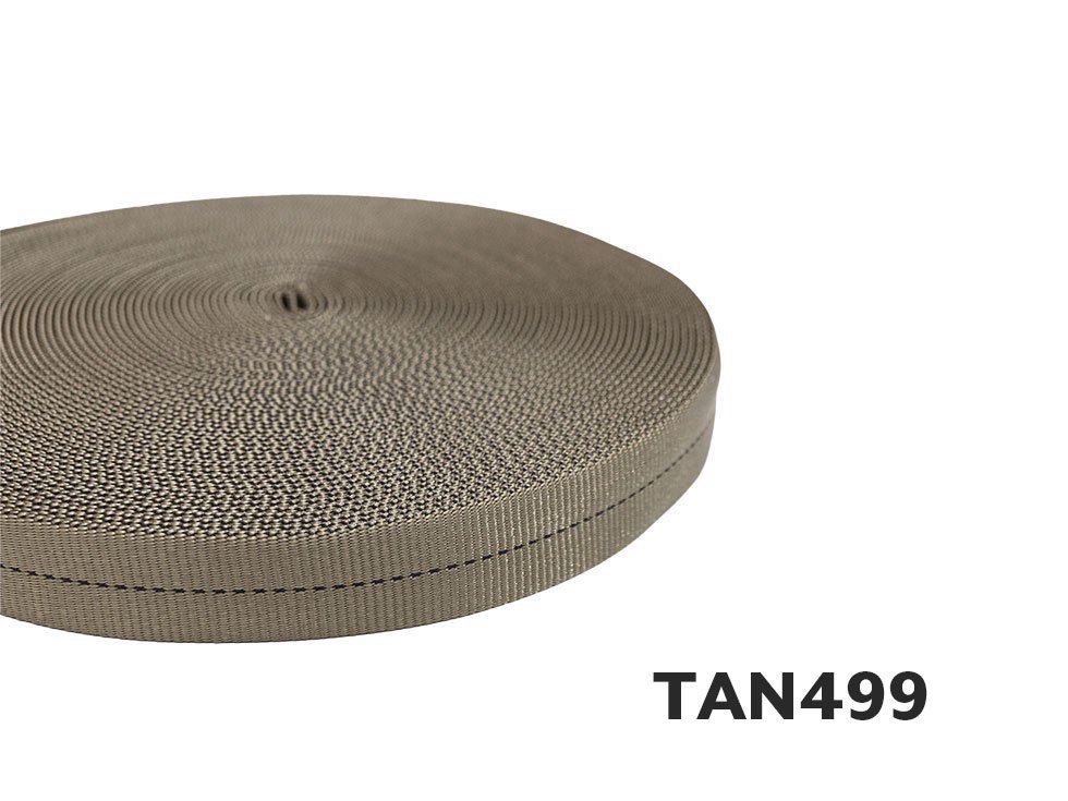 Mil-w-5625 Tubular Nylon Webbing 1 Inch-wide Tan 499 Sold In By