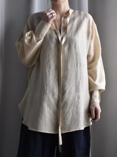 uryya（ユライヤ）・ silk bowtie blouse [biscuit] - fevrier