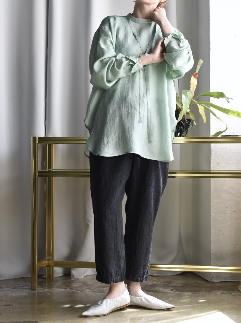 uryya（ユライヤ）・ silk bowtie blouse [mint] - fevrier（フェブリエ） オンラインショップ
