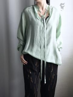 uryyaʥ饤ˡ   silk bowtie blouse  [mint] 