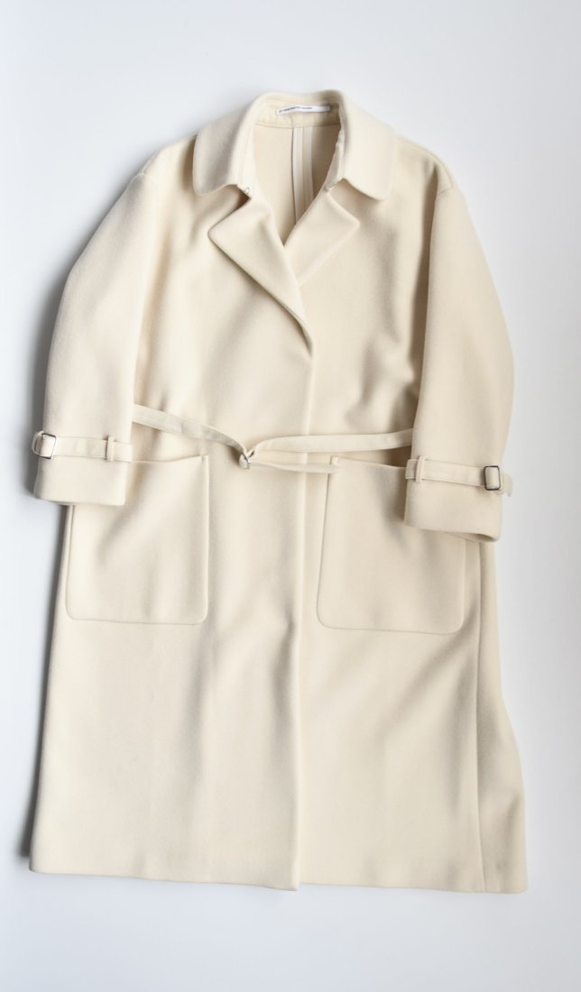 TENNE HANDCRAFTED MODERN | big size trench wool [white]｜ビッグ