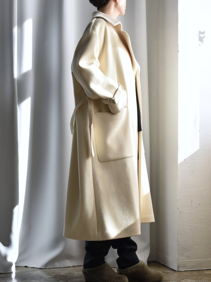 TENNE HANDCRAFTED MODERN | big size trench wool  [white]｜ビッグサイズトレンチコート｜2024AW - fevrier（フェブリエ） オンラインショップ