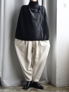 TENNE HANDCRAFTED MODERN waist rib knit  tapered pants[beigewhite]