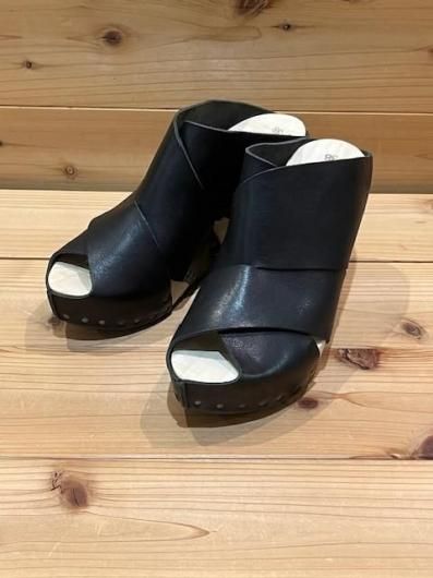 LADY'S) trippen SPIRAL-WA 80BLK-BK Size38 - ヘンプ素材の