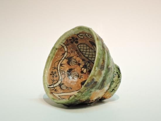 深見文紀　漫画織部　バニーガール文　ぐい呑 深見文紀／漫画織部ぐい呑バニーガール正面之画 FUKAMI Fuminori