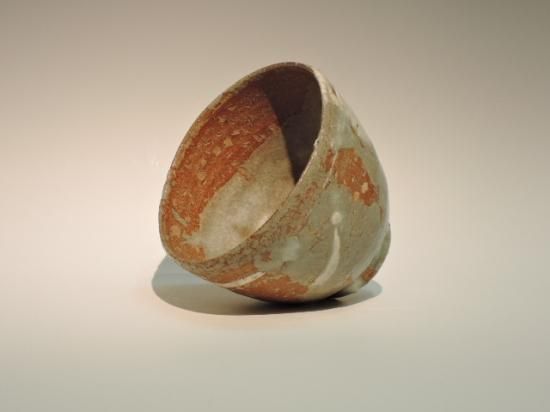 ほぼ川喜田半泥子⁈坪島 圡平作の刷毛目茶碗(半泥子が指導の茶碗)酒碗としても！ ほぼ川喜田半泥子⁈坪島 圡平作の刷毛目茶碗(半泥子が指導の茶碗