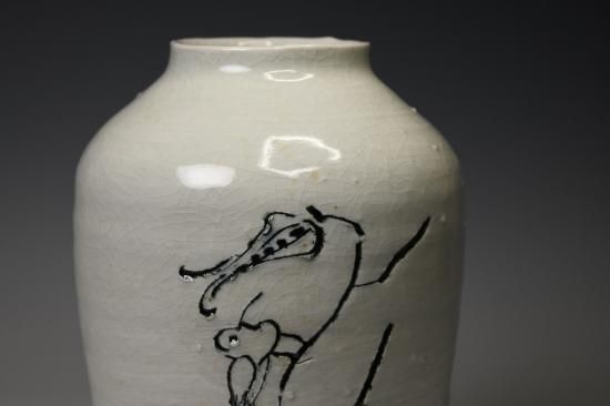 藤平伸/鳥花絵花瓶 FUJIHIRA Sin / Toribanae Kabin 藤平伸/鳥花絵花瓶 FUJIHIRA Sin / Toribanae Kabin