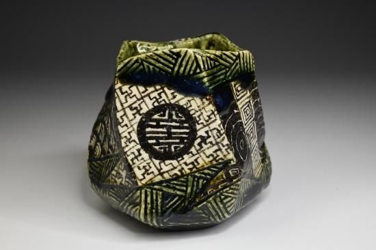 山口真人／織部琳派ぐい呑 YAMAGUCHI Makoto / Oriberinpa