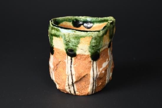 鈴木五郎／鳴海織部ぐい呑 SUZUKI Goro / Narumioribe guinomi