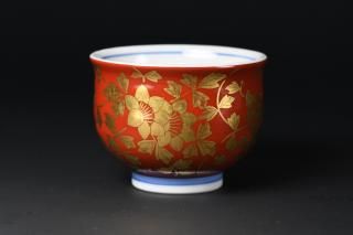 림ʸ   N-11YOSHIDA Minori / Kinrande Hanakarakusamon Guinomi red N-11