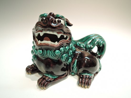 縁起物です初代徳田八十吉先生の獅子置物 - 陶芸